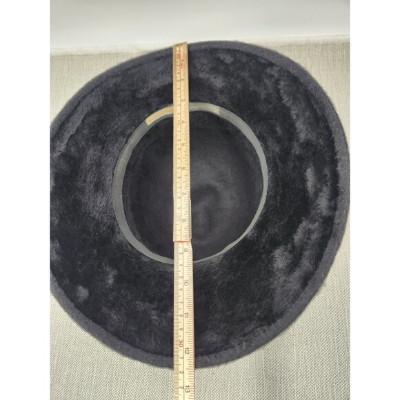 Brunschwig 21 Inch Vintage Hat Black Cloche Fedora Faux Fur Classic Switzerland main image 5